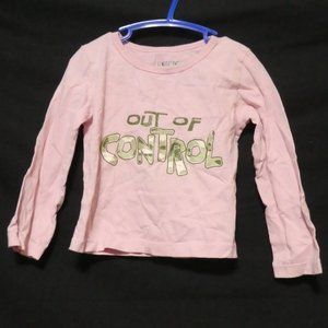 GENERATIONS | size 4 | Pink Out Of Control Print / Design Long Sleeve Top | GUC